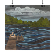 Load image into Gallery viewer, September Swim  -Textured Watercolor Matte Poster