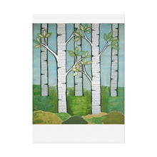 Load image into Gallery viewer, Birch Hymns -Textured Watercolor Matte Poster