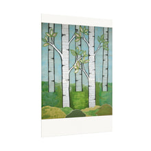 Load image into Gallery viewer, Birch Hymns -Textured Watercolor Matte Poster