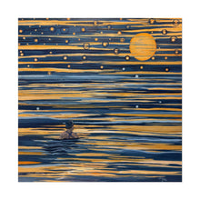 Load image into Gallery viewer, Full Moon Swim -Textured Watercolor Matte Posters
