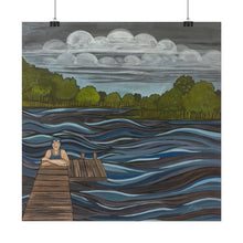 Load image into Gallery viewer, September Swim  -Textured Watercolor Matte Poster