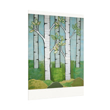 Load image into Gallery viewer, Birch Hymns -Textured Watercolor Matte Poster