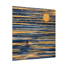 Load image into Gallery viewer, Full Moon Swim -Textured Watercolor Matte Posters