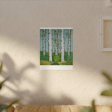 Load image into Gallery viewer, Birch Hymns -Textured Watercolor Matte Poster