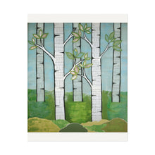 Load image into Gallery viewer, Birch Hymns -Textured Watercolor Matte Poster
