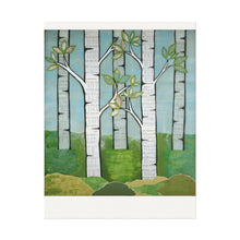 Load image into Gallery viewer, Birch Hymns -Textured Watercolor Matte Poster