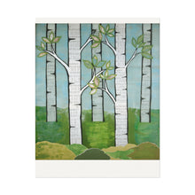 Load image into Gallery viewer, Birch Hymns -Textured Watercolor Matte Poster