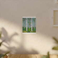 Load image into Gallery viewer, Birch Hymns -Textured Watercolor Matte Poster