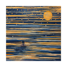 Load image into Gallery viewer, Full Moon Swim -Textured Watercolor Matte Posters