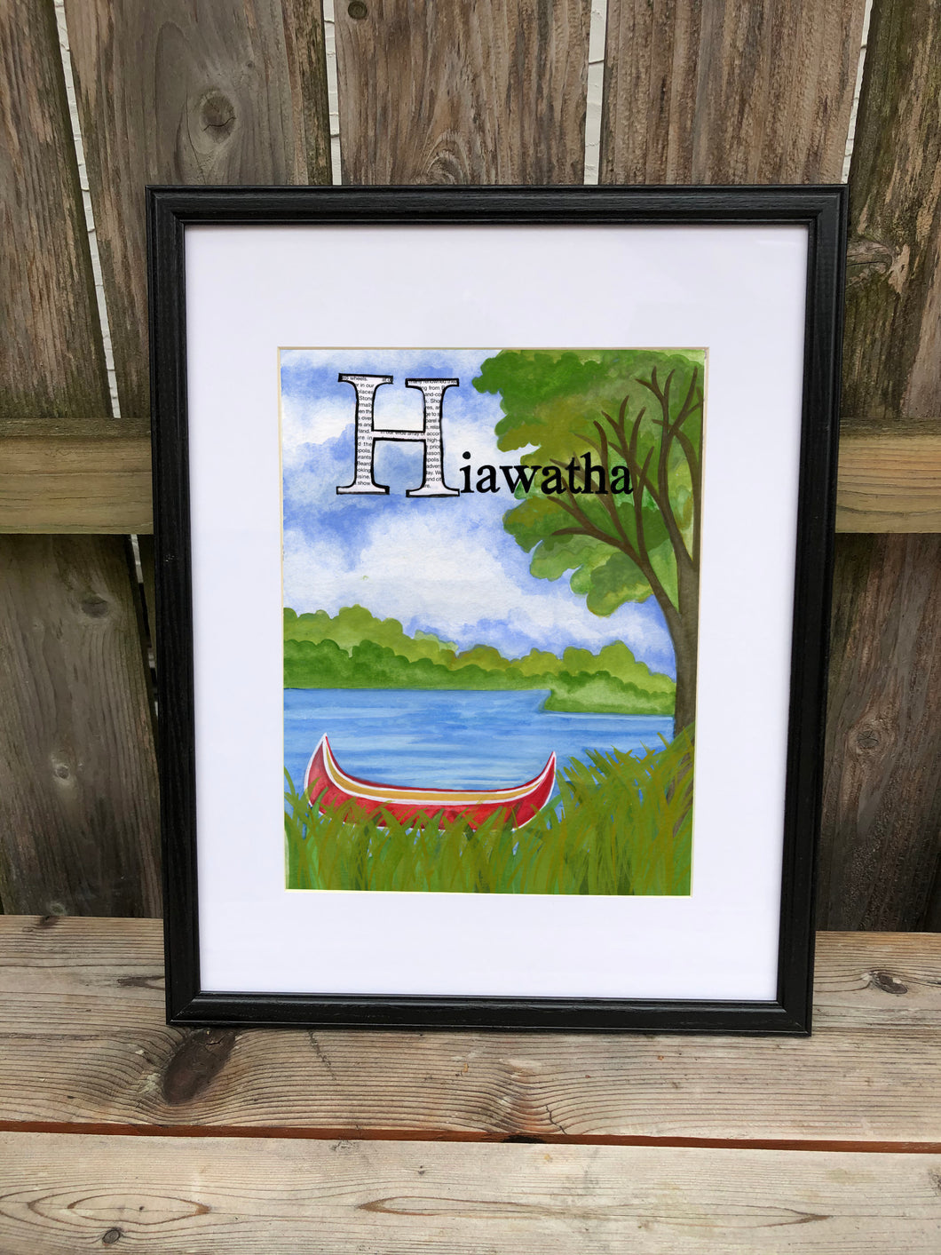 H is for Hiawatha - Original Framed Painting