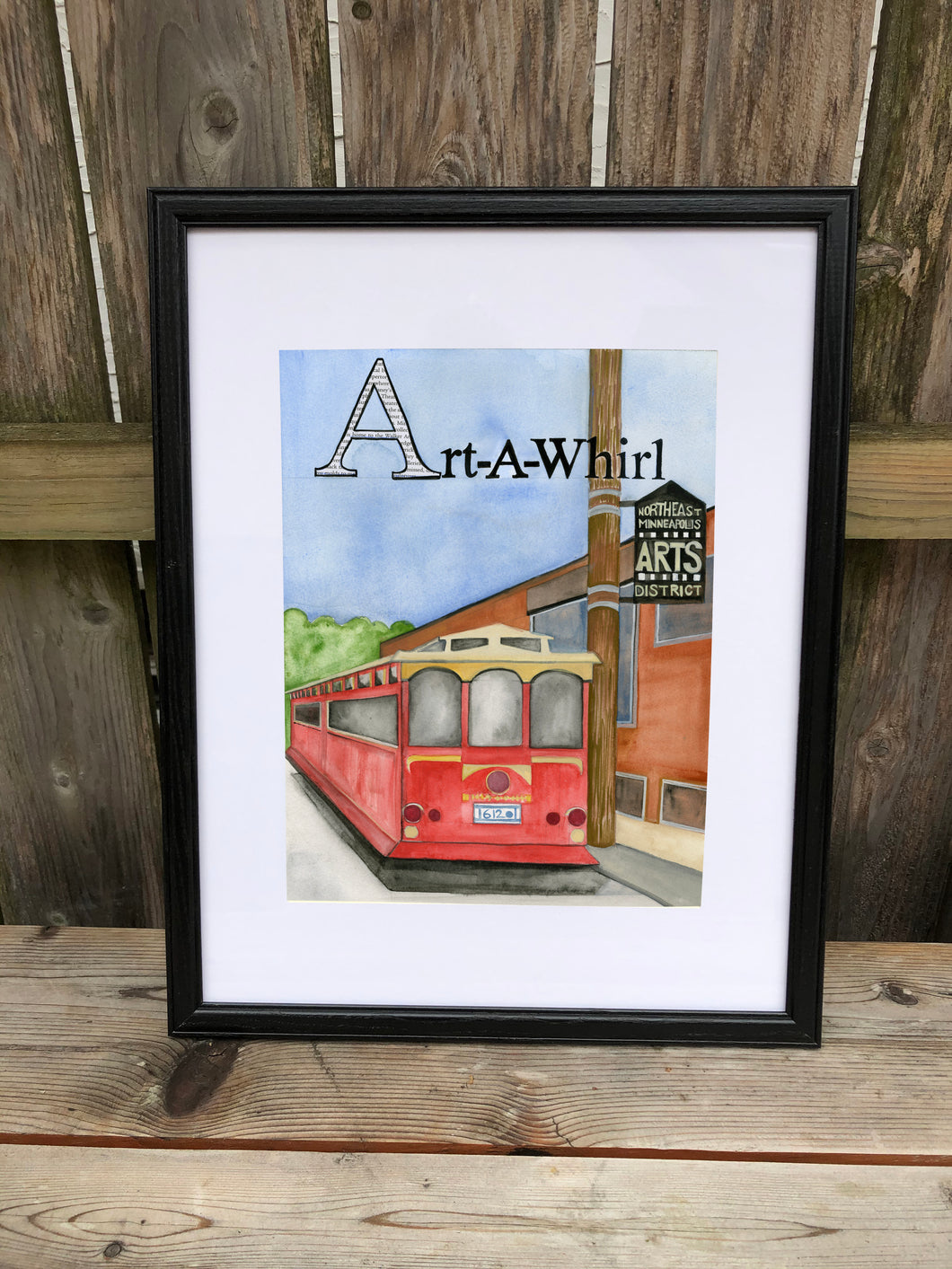 A is for Art a Whirl - Original Framed Painting