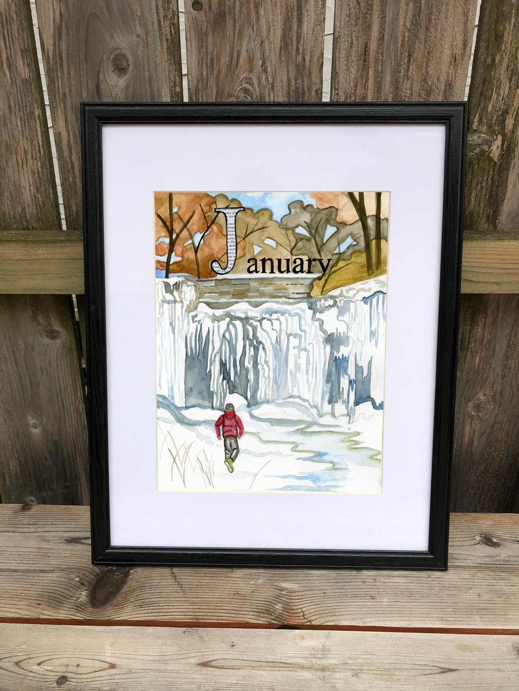 J is for January - Original Framed Painting