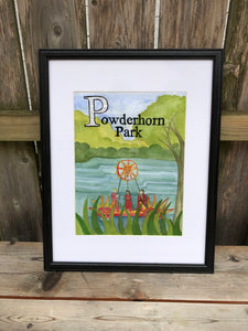 P is for Powderhorn Park - Original Framed Painting