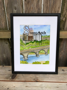 S is for Stone Arch - Original Framed Painting